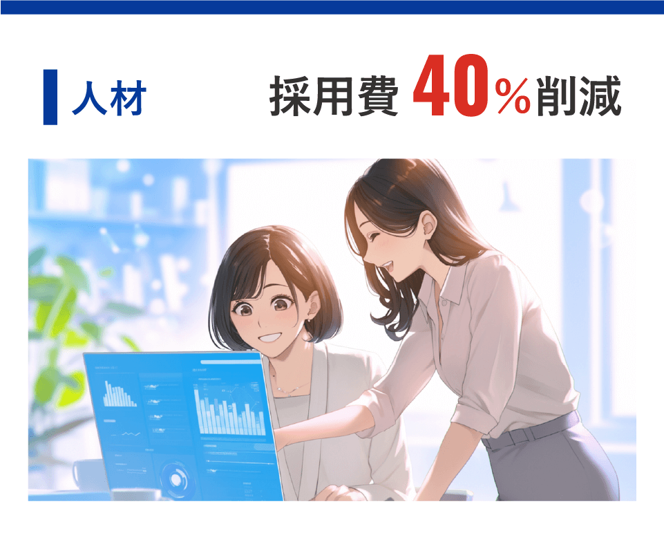 人材|採用費 40%削減